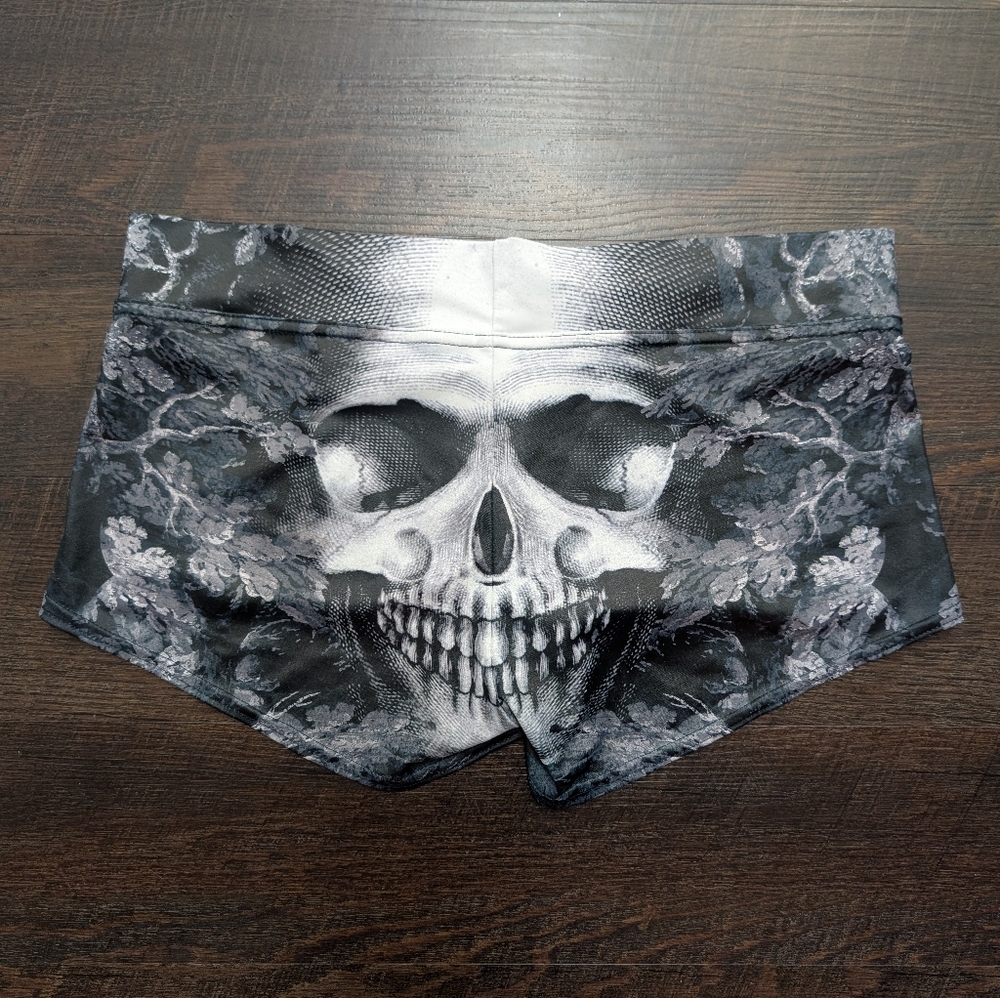 BlackMilk Skull Black Short Shorts Size Large